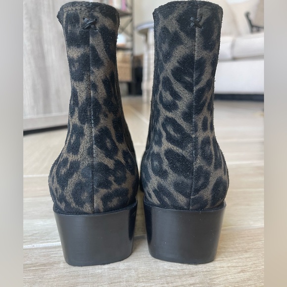 Rag & bone “Rover” Chelsea Leopard Print Suede Booties - Picture 5 of 12